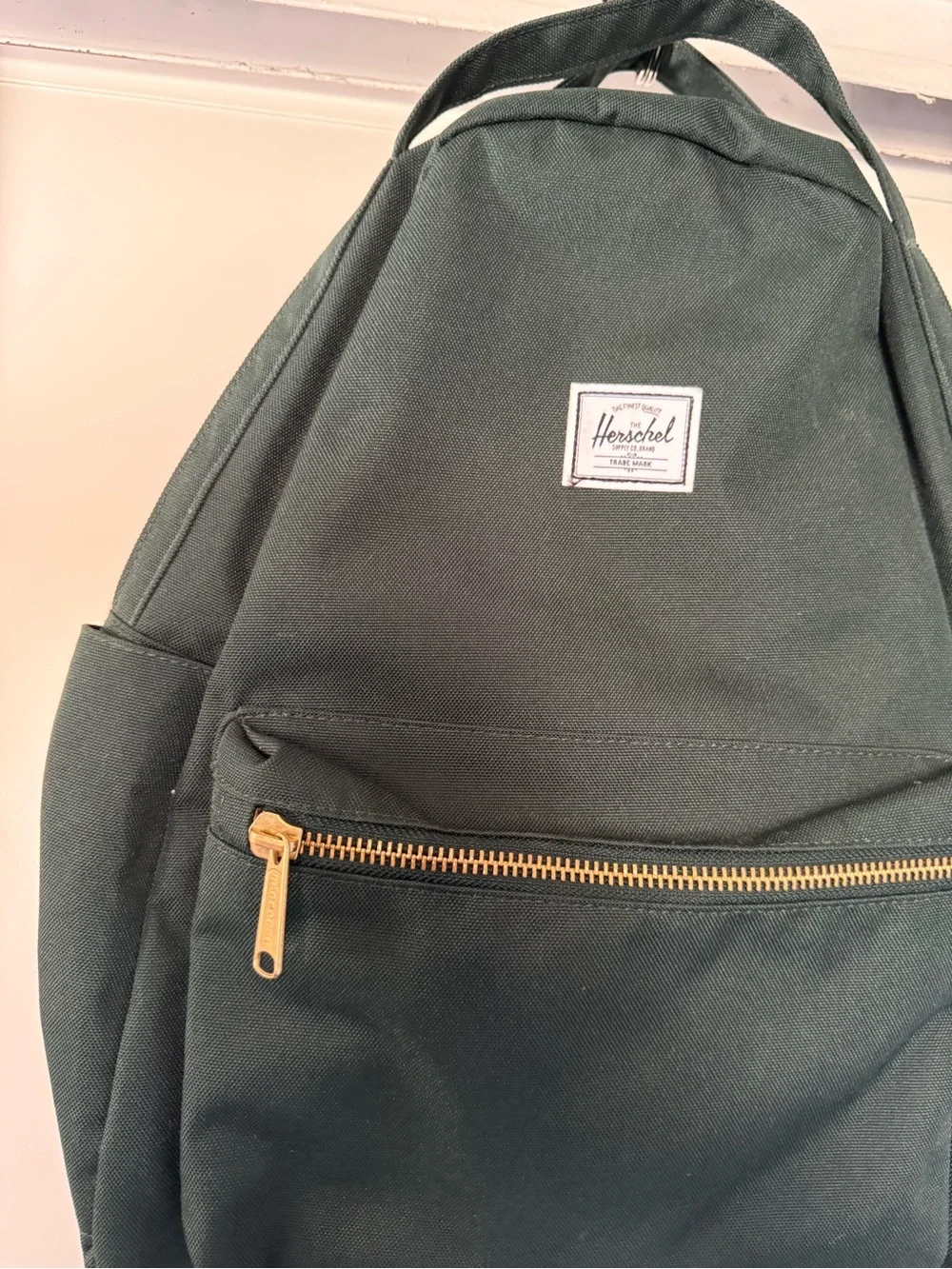 Herschel Supply Co Dark Green Backpack Gold Zippers